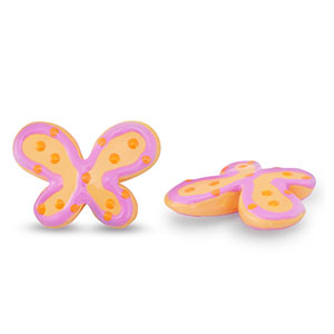 Kralen van acryl butterfly Light orange-purple