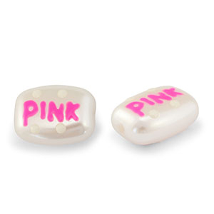Kralen van acryl "pink" Pearl-pink-white