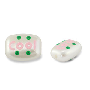 Kralen van acryl "cool" Pearl-light pink-green