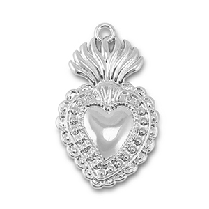 Metaal bedels heart Silver