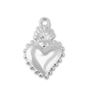 Metaal bedels heart Silver