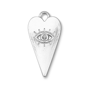 Metaal bedels heart Eye of Providence Silver