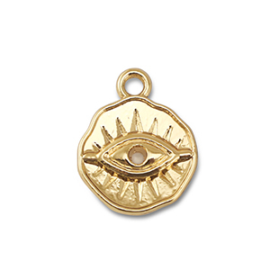 Metaal bedels heart Eye of Providence Gold