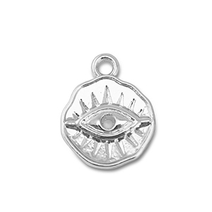 Metaal bedels heart Eye of Providence Silver