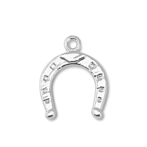 Metaal bedels horseshoe Silver