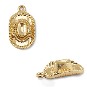 Metaal bedels cowboy hat Gold