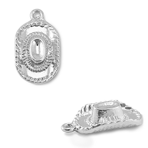 Metaal bedels cowboy hat Silver