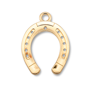 Metaal bedels horseshoe Gold