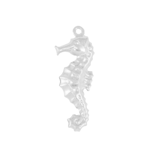 Bedels van Stainless steel Roestvrij staal (RVS) seahorse Silver