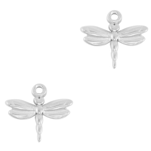Bedels van Stainless steel Roestvrij staal (RVS) dragonfly Silver
