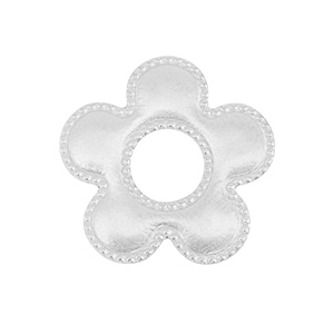 Bedels/tussenstuk van Stainless steel Roestvrij staal (RVS) flower Silver