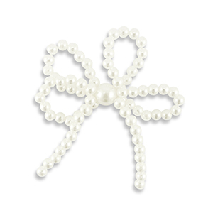 Statement hangers pearl double bow Pearl white