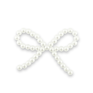 Statement hangers pearl bow Pearl white