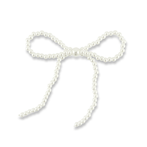 Statement hangers pearl bow Pearl white