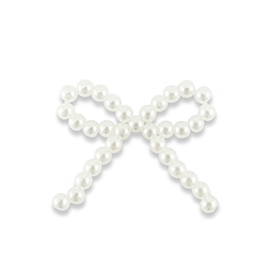 Statement hangers pearl bow Pearl white