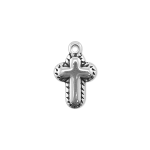 Bedels van Stainless steel Roestvrij staal (RVS) cross Silver