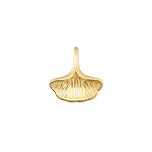 Bedels van Stainless steel Roestvrij staal (RVS) ginkgo leaf Gold
