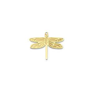 Bedels van Stainless steel Roestvrij staal (RVS) dragonfly Gold