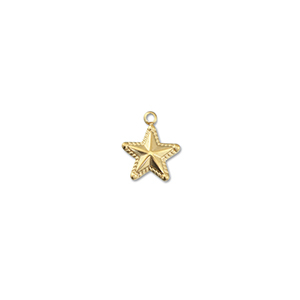 Bedels van Stainless steel Roestvrij staal (RVS) star Gold