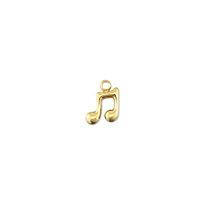 Bedels van Stainless steel Roestvrij staal (RVS) musical note Gold