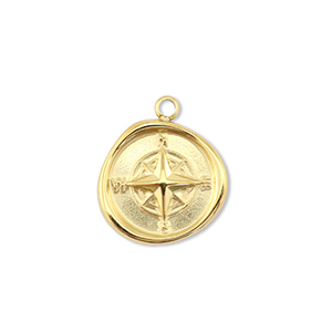 Bedels van Stainless steel Roestvrij staal (RVS) compass Gold