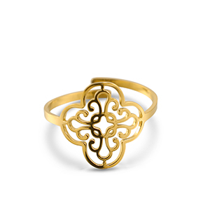 Ringen van Stainless steel Roestvrij staal (RVS) baroque Gold