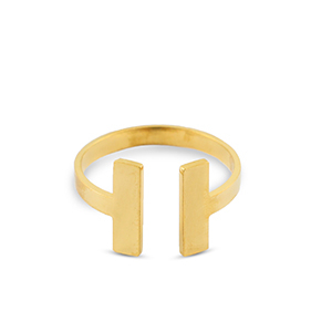 Ringen van Stainless steel Roestvrij staal (RVS) Gold