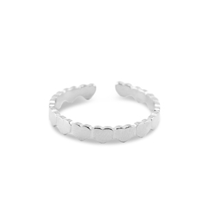 Ringen van Stainless steel Roestvrij staal (RVS) heart Silver