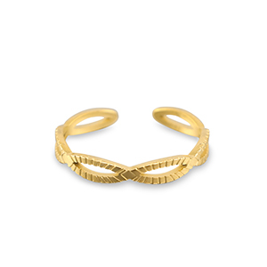 Ringen van Stainless steel Roestvrij staal (RVS) Gold