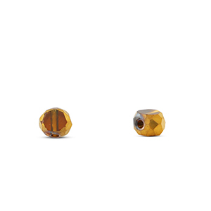 Glas kralen irregular Yellow transparent-gold