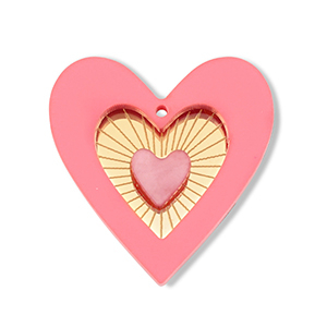 Statement hangers heart Pink-gold