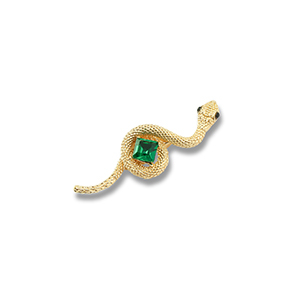 Broches snake Gold-green