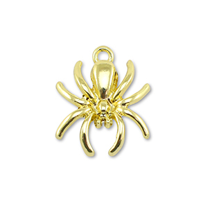 Metaal bedels spider Gold