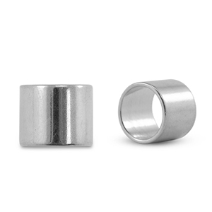 Metaal schuivers DQ tube Antiek zilver (Nikkelvrij)