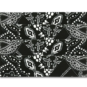 Bandana set van 4 Black-white