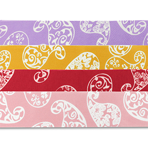 Bandana mix van 4 Purple-ochre yellow-red-light pink
