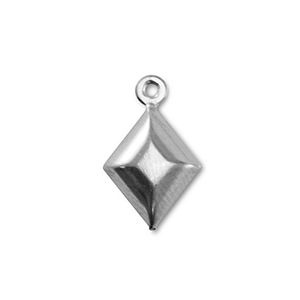 Bedels van Stainless steel Roestvrijstaal (RVS) rhombus Silver