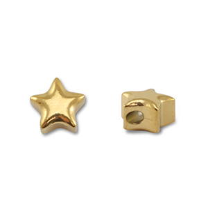 Kralen van Stainless steel Roestvrij staal (RVS) star Gold