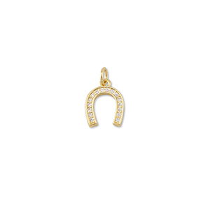 Brass TQ metaal bedels horseshoe Gold