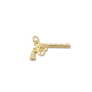 Brass TQ metaal bedelsrevolver Gold