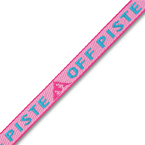 Tekstlint "Off piste" Light pink-cyan blue-magenta