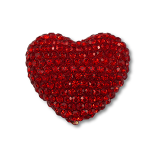 Kralen bohemian heart Red