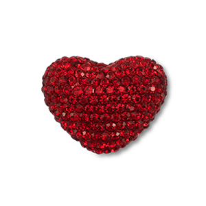 Kralen bohemian heart Red