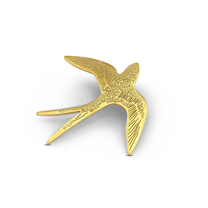 Broches swallow Gold