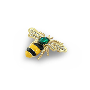 Broches bee Gold-yellow-black-green