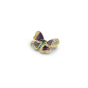 Broches butterfly Gold-purple-green