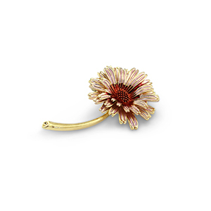 Broches flower Gold-light pink-red