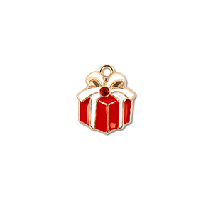Metaal bedels zirkonia gift Goud-rood-wit