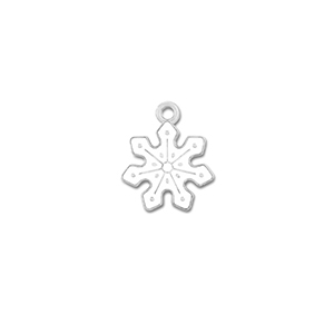 Metaal bedels snowflake Zilver-wit