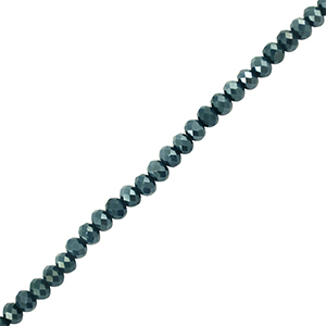Facet kralen top quality disc 3x2mm Dark green